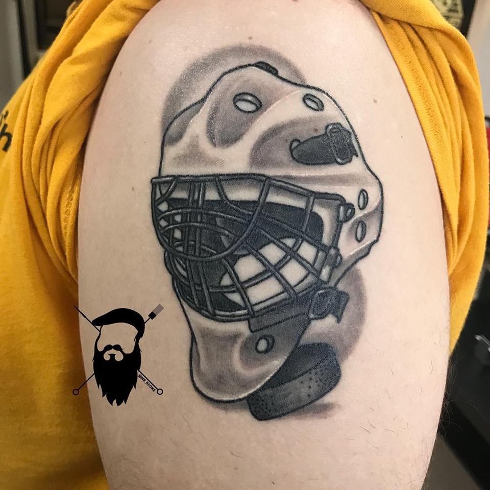 Ice Hockey Mask Tattoos Ice Hockey Goalie Mask Stock Illustrations