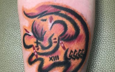 This was a nifty combo of Disney’s Lion King meets Final Fantasy’s Red 13, love these illustrated tattoos!