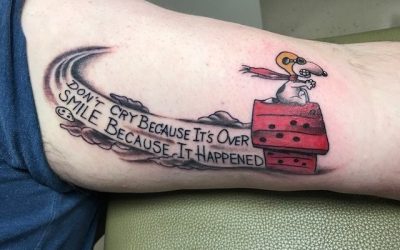 Some fun with the Red Baron on Aaron’s inner bicep