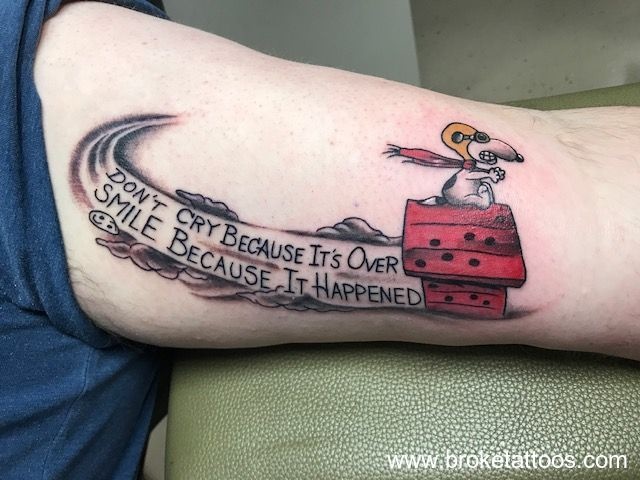Some fun with the Red Baron on Aaron’s inner bicep